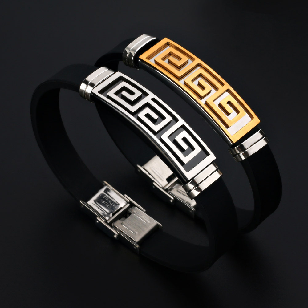 Men's PU Leather Bracelet with Great Wall Pattern
